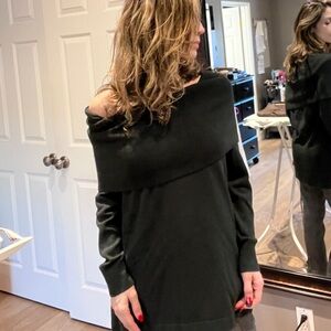 Dark green Cowl Neck French Connection Sweater size Large.